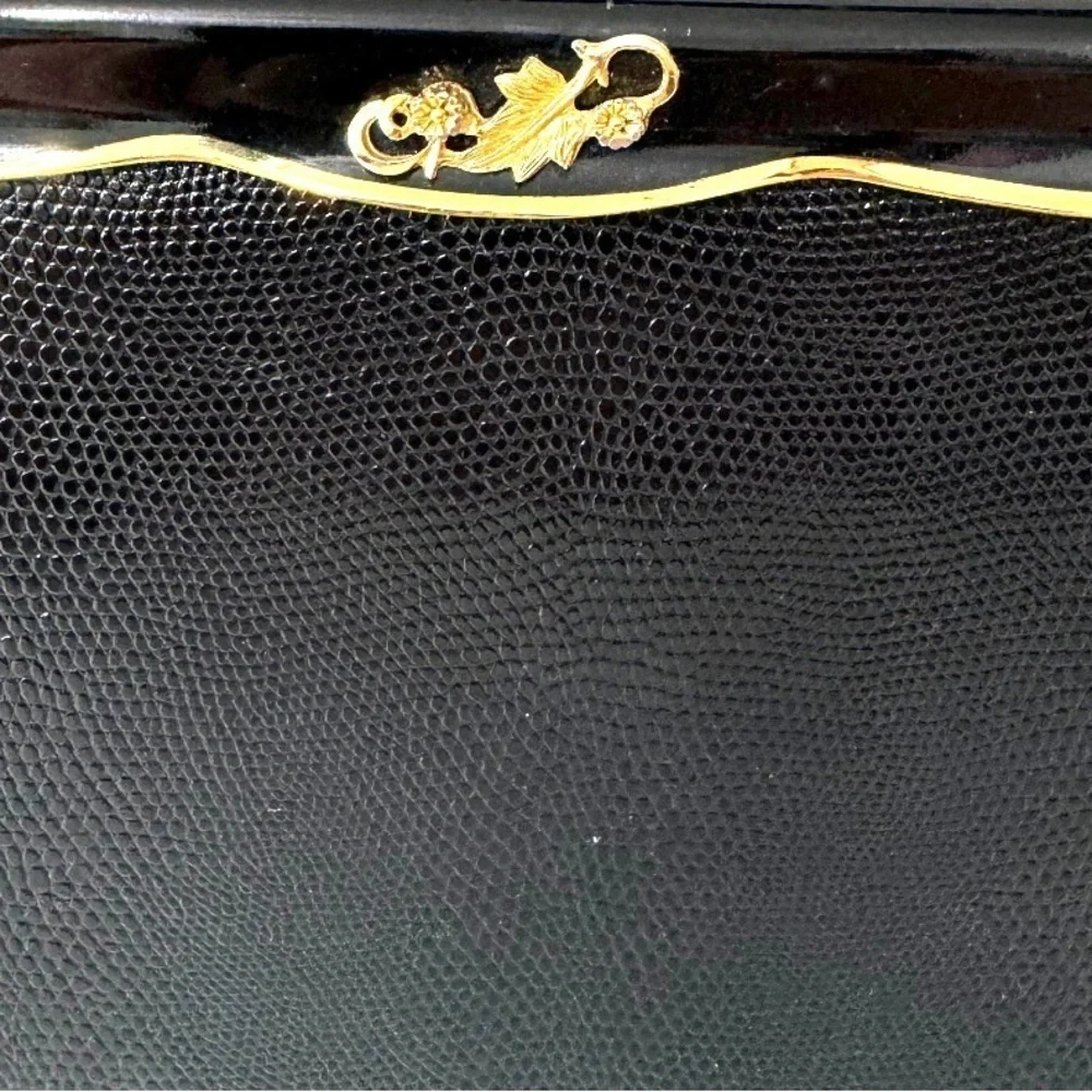 Vintage black embossed